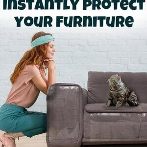 vintage Anti Cat Scratch Furniture Protector, New 10 Pack, Cat Couch Protector